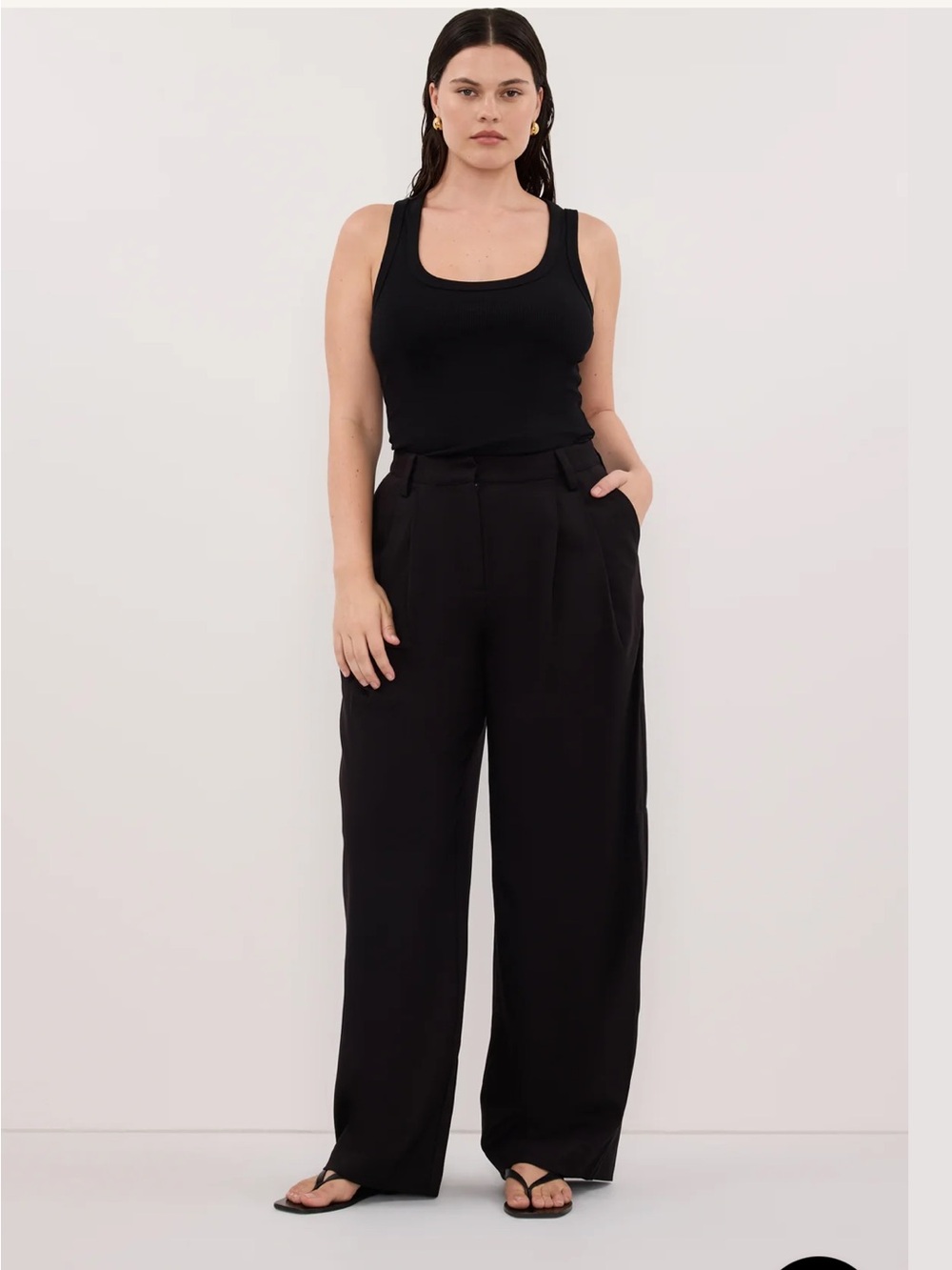 DISSH Black High-Waist Wide-Leg Trousers NEVER WORN NWT - Picture 2 of 5